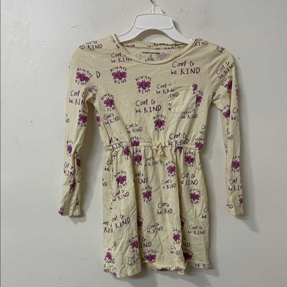 Amazon Essentials Kids Dress - Cream and Purple